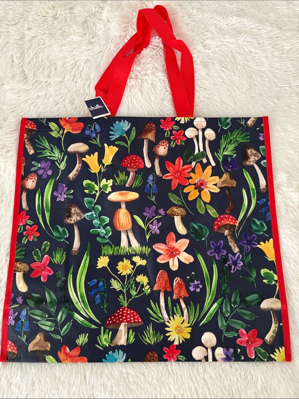 Shopping Bag Marshall’s 🍄 Mushroom 🍄‍🟫 Flowers 🌺 NWT